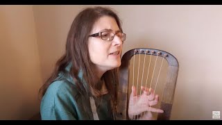 Yma o Hyd Dafydd Iwan cover on AngloSaxon Lyre  Harp  Welsh song and English translation [upl. by Pedrick998]