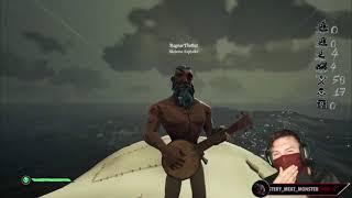 Randomly running into myself on stream comedy funnyvideo funnymoments seaofthieves [upl. by Eemyaj]