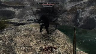 Skyrim Mimic Tear Boss battle [upl. by Ahselak]