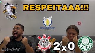 REACT REAÇÕES CORINTHIANS x PALMEIRAS  Casal Rivalidade [upl. by Karissa293]