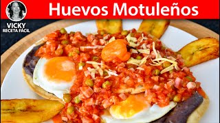 Huevos Motuleños Desayuno Mexicano  VickyRecetaFacil [upl. by Shanda]