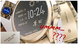 MICHAEL KORS BRADSHAW SMART WATCH REVIEW  Unboxing amp Thoughts [upl. by Streeto]