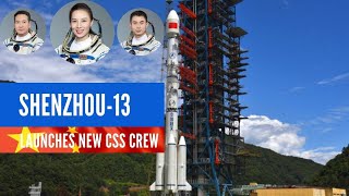 China launches Shenzhou13 mission to Tiangong space station [upl. by Hennessy]