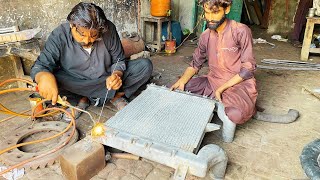 Restoration of Damaged Radiator  Incredible Fix for Old Radiator [upl. by Lodhia]