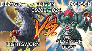 Edison Format Lightsworn vs Gladiator Beast [upl. by Hewes]