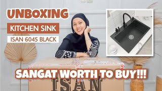 BAK CUCI PIRING  KITCHEN SINK ISAN INOBE JSK 6045 BLACK  ANTI BAU‼ [upl. by Idou]