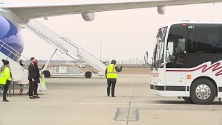 Super Bowl LVIII Chiefs depart for Vegas [upl. by Ahsiym]