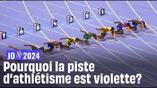 JO 2024  Pourquoi la piste d’athlétisme est violette [upl. by Mazurek]