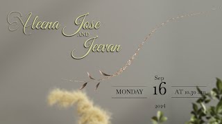 16092024 Aleena Jose amp Jeevan  Wedding [upl. by Hoeve]