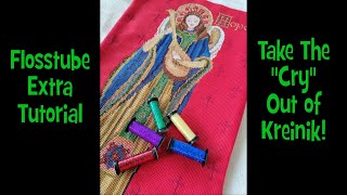 Flosstube Extra  Tutorial Take The quotCryquot out of Kreinik A tip for how to blend DMC and Kreinik [upl. by Nale25]