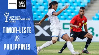 AFF U23 Championship 2022  TimorLeste vs Philippines highlights [upl. by Bowne]