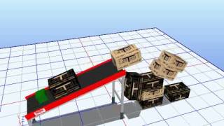 Conveyor Physics Sample  Friction simulation [upl. by Joby]