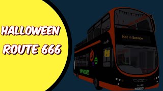 Roblox Canterbury amp District Bus Simulator V41 Route 666 HALLOWEEN [upl. by Lazarus]