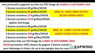 Tirage LOTO® du 16 septembre 2024  comment gagner pronostics  FDJ [upl. by Bourne]