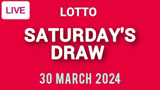 The National Lottery Lotto draw results from Saturday 30 March 2024  National Lottery Live [upl. by Sheehan]