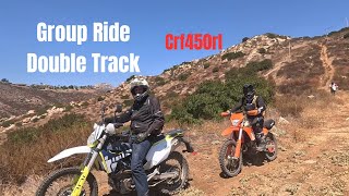 Crf450rl  Double Track Group Ride w husqvarna701 ktm xr600r dualsportmotorcycle [upl. by Bluma]