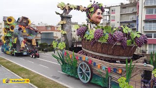 Carnevale di Viareggio 2023I carri entrano sui viali a mare x il 3°corso mascherato [upl. by Ettennor]