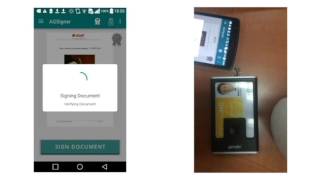 Gemalto mobile PDF digital signature with BT reader by AGAT Software [upl. by Ianej]