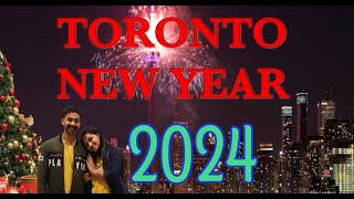 TORONTO NEW YEAR CELEBRTATION 2024 FIRE WORKSIN CANADA IN VLOGSnewyear 2024 in malayalam [upl. by Jolenta]