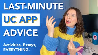 FINISHING YOUR UC APPLICATION LASTMINUTE  Everything You Need To Know activities essays etc [upl. by Norrv]