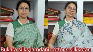 cottonsjamdani cottons pure silk kotasBukara silkssuseelafashionpoint [upl. by Rellim]