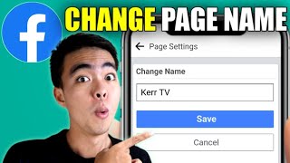 How to Change Your Facebook Page Name 2024 Update [upl. by Nalyad]