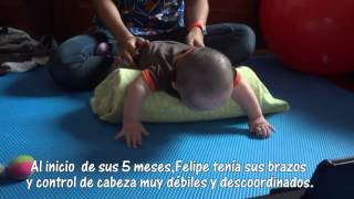 Terapia fisica bebe 5 meses con sindrome de Down [upl. by Rednasyl316]