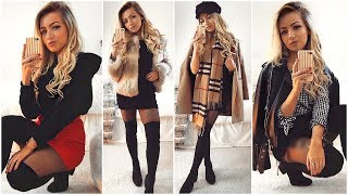 WINTER OUTFITS WITH SKIRTS amp DRESSES LOOKBOOK 2018 [upl. by Lindsy]