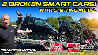 2 BROKEN SMART CARS  1 BIG CHALLENGE Ft Shifting Metal [upl. by Kcirederf]