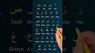 MEMORIZE The Alphabet Alphabet arabic arabicletters arabicalphabet learnarabic arabiccourse [upl. by Eanal]