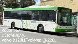 Dysons 776 Volvo B12BLE Volgren CR228L [upl. by Udelle]