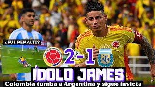 JAMES BRILLA COLOMBIA TUMBA A ARGENTINA Y MANTIENE EL INVICTO LO DEL PENALTY A MUÑOZ Y MÁS [upl. by Mauchi]