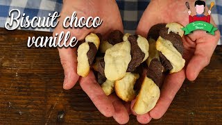 Recette  Noël  Biscuit de noël bicolor  vanille  chocolat [upl. by Fontana]