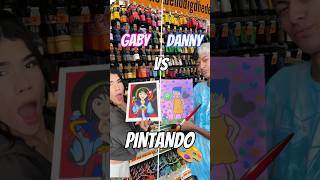 GABY Y DANNY COMPITEN🤬 POR EL MEJOR CUADRO🤯🎨 DannyCriispin shortviral viral slime [upl. by Luke324]