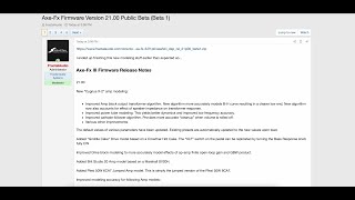 AxeFx III  Firmware Friday FW 2100 Beta Is Out Today [upl. by Krigsman]