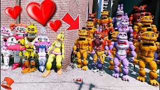 VALENTINES DAY ANIMATRONICS vs EVIL BUFF ANIMATRONIC ARMY GTA 5 Mods FNAF RedHatter [upl. by Aeel775]