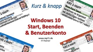 Windows Grundlagen Teil 1 Starten beenden Konten amp Benutzer wechseln [upl. by Araiet741]