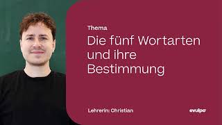 Die fünf Wortarten und ihre Bestimmung [upl. by Lynette527]