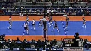 Nebraska vs Washington volleyball 2005 NCAA National Championship highlights [upl. by Kabab]