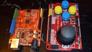 Funduino Joystick Shield  Part 1 Introduction  Basic Functions [upl. by Nilyram]