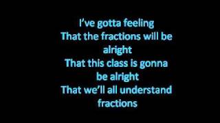 Miss Evicks Adding and Subtracting Like Fractions Math Song Ive Gotta Feeling Black Eyed Peas [upl. by Cassey877]