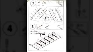 Furniture assembly Manual Instructions JYSK VEDDE 3620891 [upl. by Mastrianni]