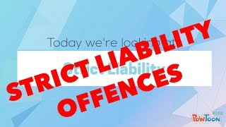 Strict Liability  Legal Studies [upl. by Annice]