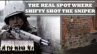 Band of Brothers Shifty Powers and the Sniper Scene  the REAL Location [upl. by Torry]