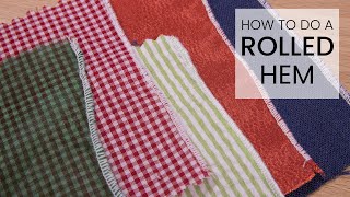 How to Sew a Rolled Hem with a Serger [upl. by Rehpotsyrk187]