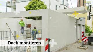 Montage einer BetonDoppelgarage von Concept Beton [upl. by Siramay]