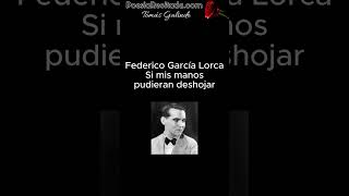 Federico García Lorca  Si mis manos pudieran deshojar poesia poesiarecitada [upl. by Silisav]