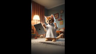 A kitten smashed his iPad for painting 😿 cat cute kitten [upl. by Bogusz494]