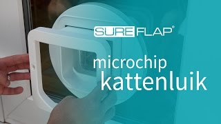 Installatie van het SureFlap microchip kattenluik in glas [upl. by Ajup297]