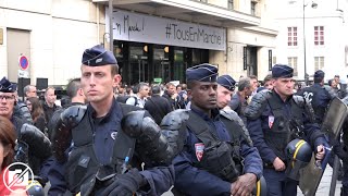 Macron et En Marche assiégés par les opposants à la Loi Travail  Paris 120716 [upl. by Cami]